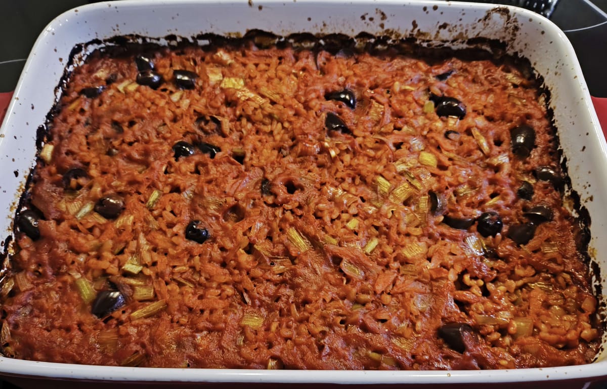 Булгур с домати и маслини