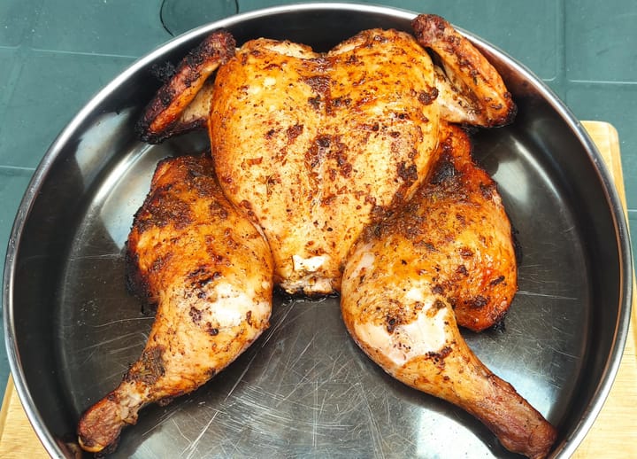 Пиле на скара по средиземноморски